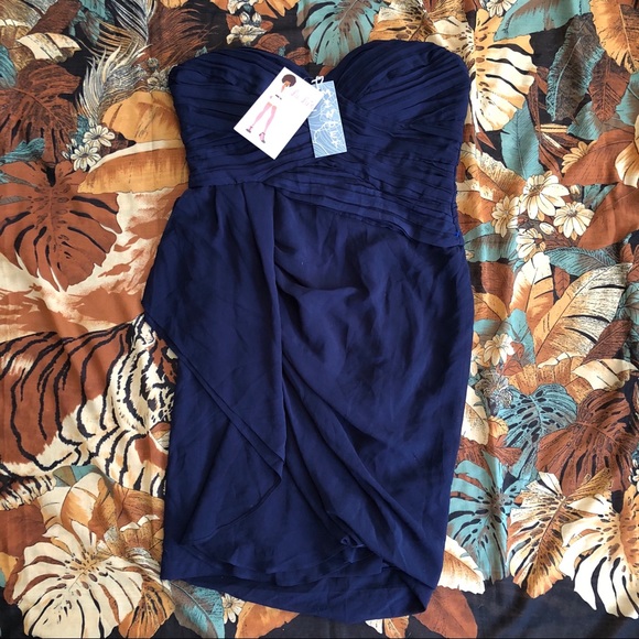 🔻NWT Lulu’s Minuet Chiffon Strapless Dress - Picture 3 of 5